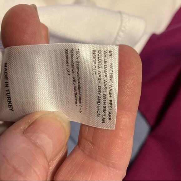 NWT $160 ACE NAYMAN long sleeve thick tee.Heavy weight tee. White & purple. Sz L - Picture 4 of 9